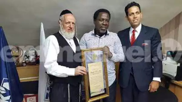 Photos: T.B Joshua Receives Award In Israel Over His Humanitarian Services, Visits Greece
